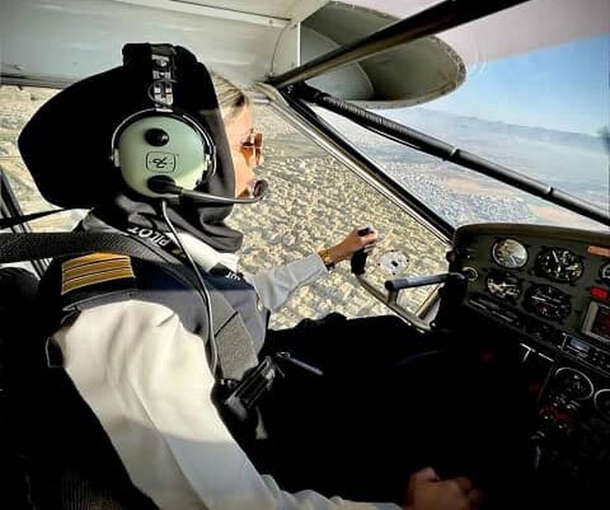  ویدئو پرواز خلبان زن ایرانی با هواپیمای شخصی‌اش