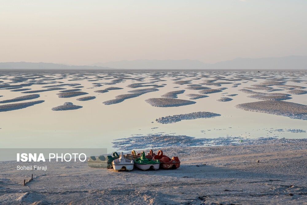 تصاویر جدید از وضعیت اسفناک دریاچه ارومیه