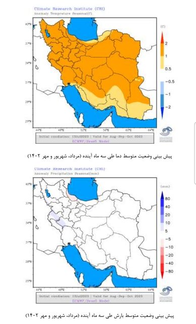 یک پیش بینی از هوای تهران تا سه ماه آینده