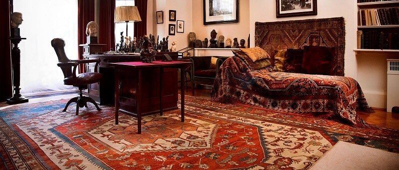 عکس‌هایی دیده‌نشده از قالی ایرانی در اتاق فروید