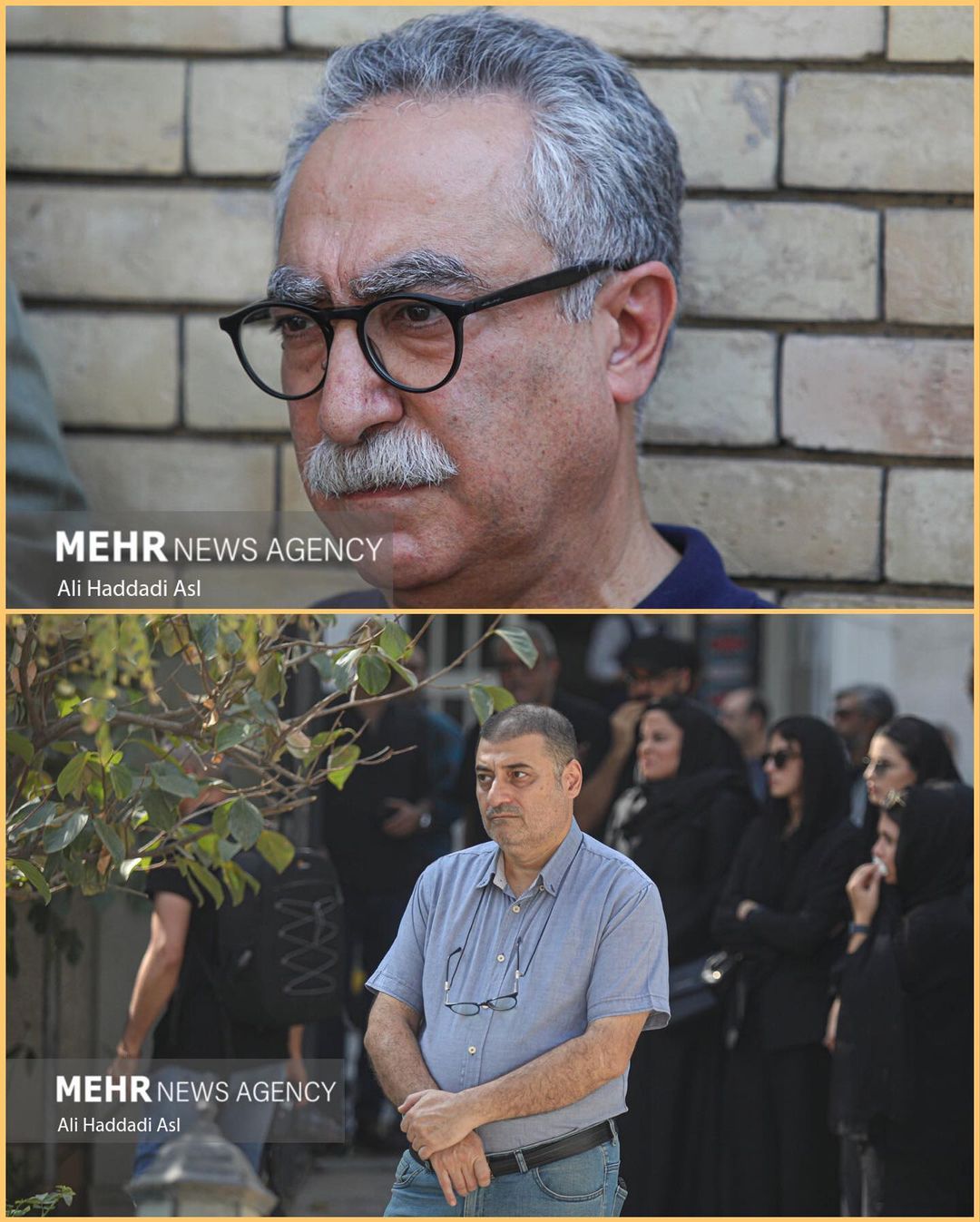 گریه‌های بی وقفه شهاب حسینی در یک مراسم تشییع
