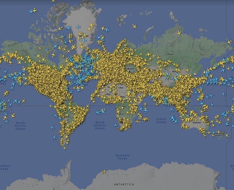ترافیک هوایی عجیب در نخستین روز ۲۰۲۳