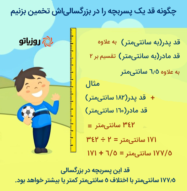 با یک فرمول ساده، قد فرزند خود در بزرگسالی را محاسبه کنید