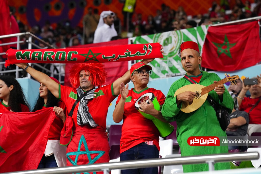 تصاویری جالب از هواداران مراکش و کرواسی