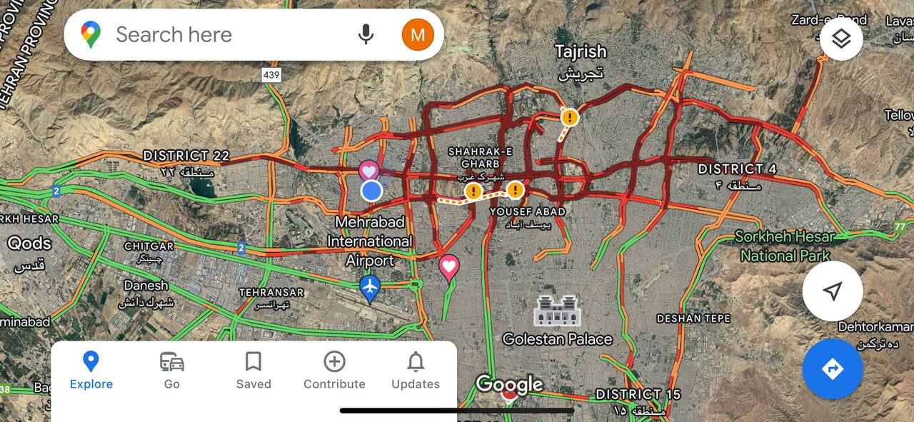 بارش برف سنگین تهران را قفل کرد