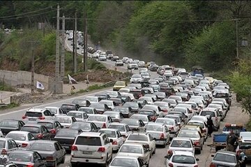 ترافیک سنگین در محورهای خروجی تهران 
