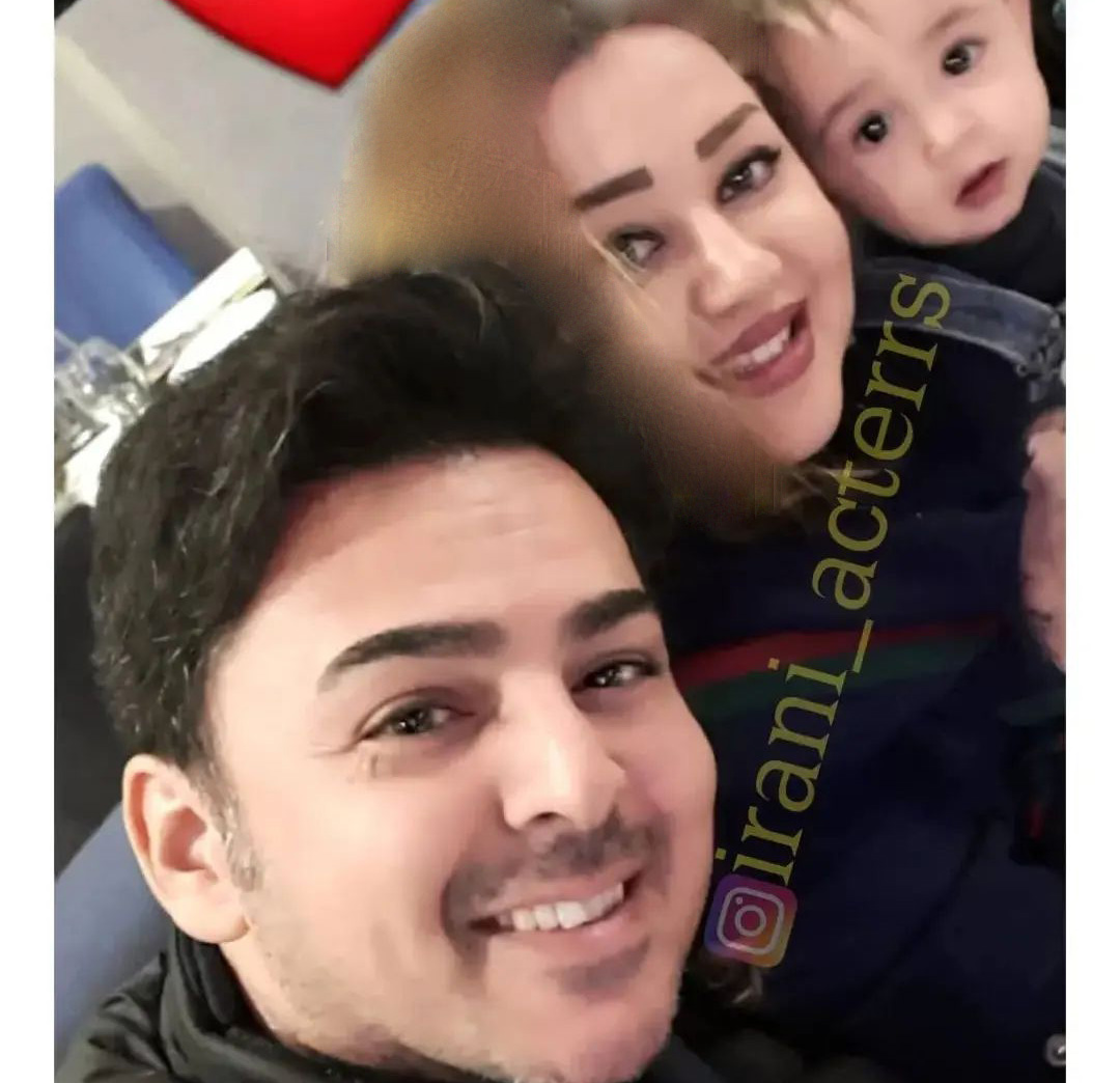 عکس ستاره سریال خط قرمز در کنار همسر و فرزندش