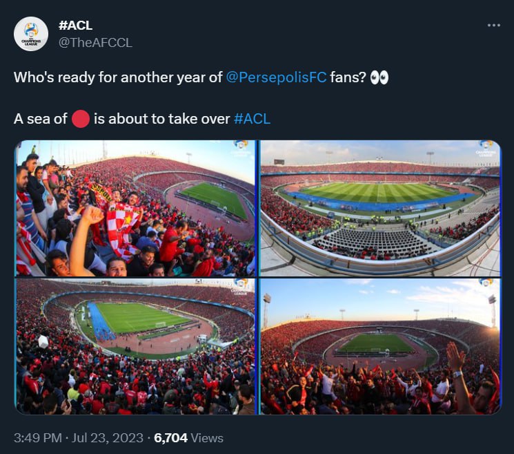 لقب جالب و جدید AFC به هواداران پرسپولیس