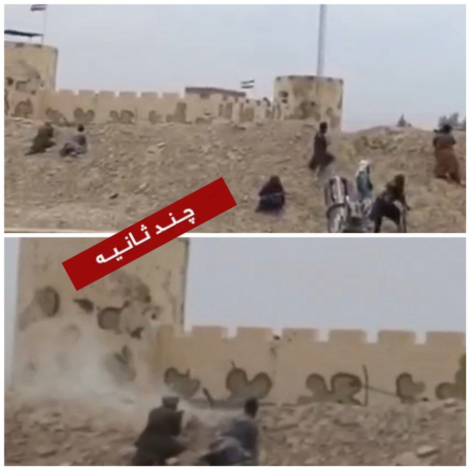 ویدئویی از لحظه حمله طالبان به پاسگاه مرزی ایران
