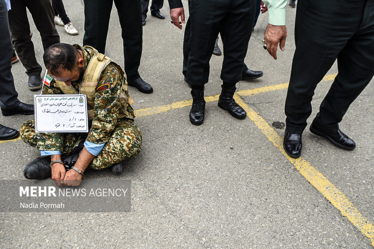 تصاویری از بازداشت یک سارق با پوشش پلیس