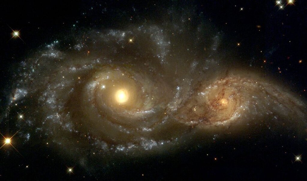 تصویری حیرت‌آور از برخورد دو کهکشان