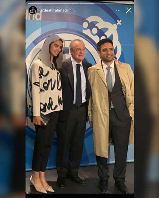دیدار خبرساز سارا خادم‌الشریعه با رئیس باشگاه رئال
