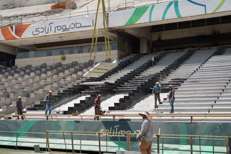 ورزشگاه آزادی برای دیدار پرسپولیس و النصر آماده می‌شود