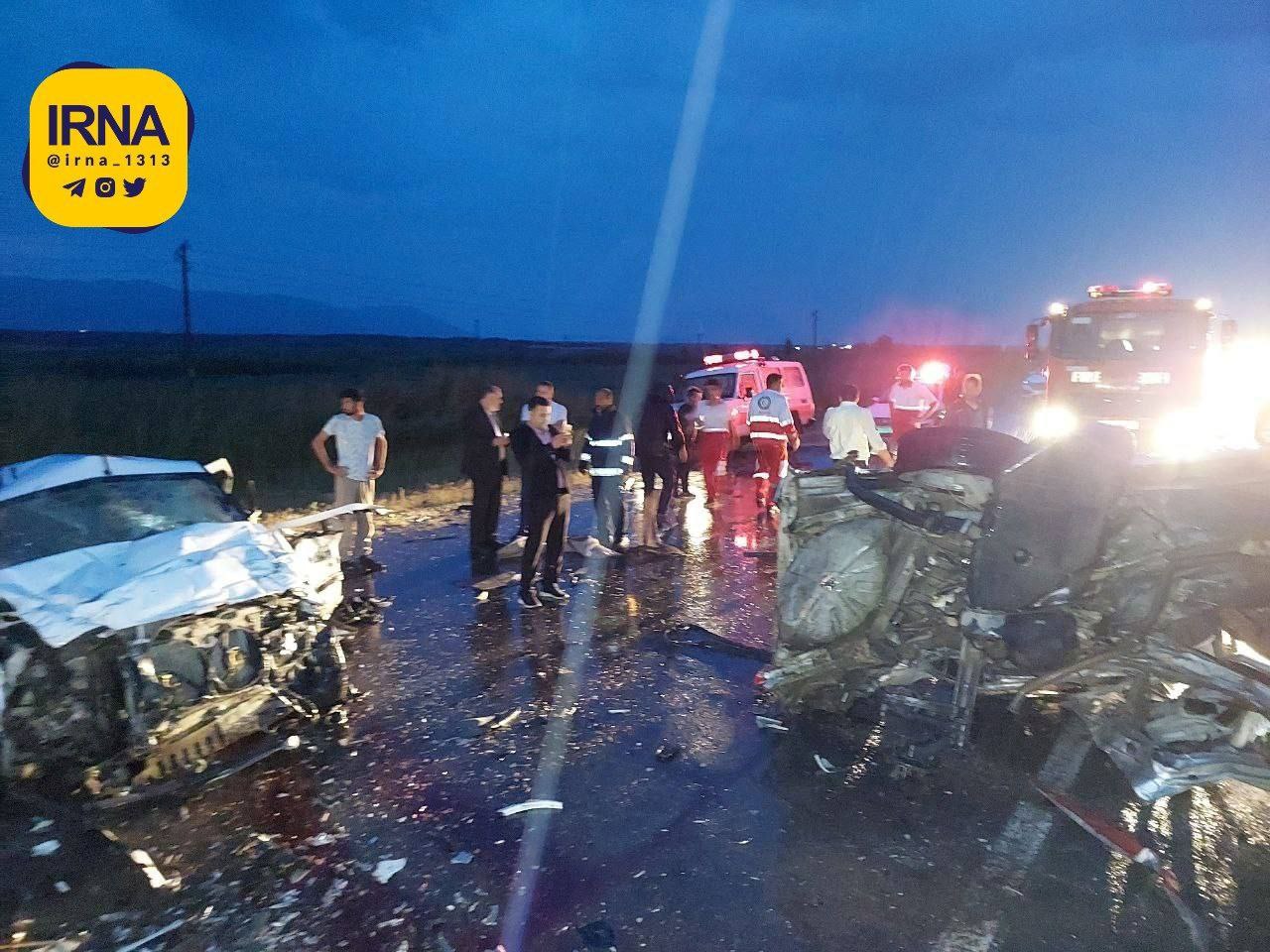پودر شدن وحشتناک دو خودرو در تصادف آذربایجان