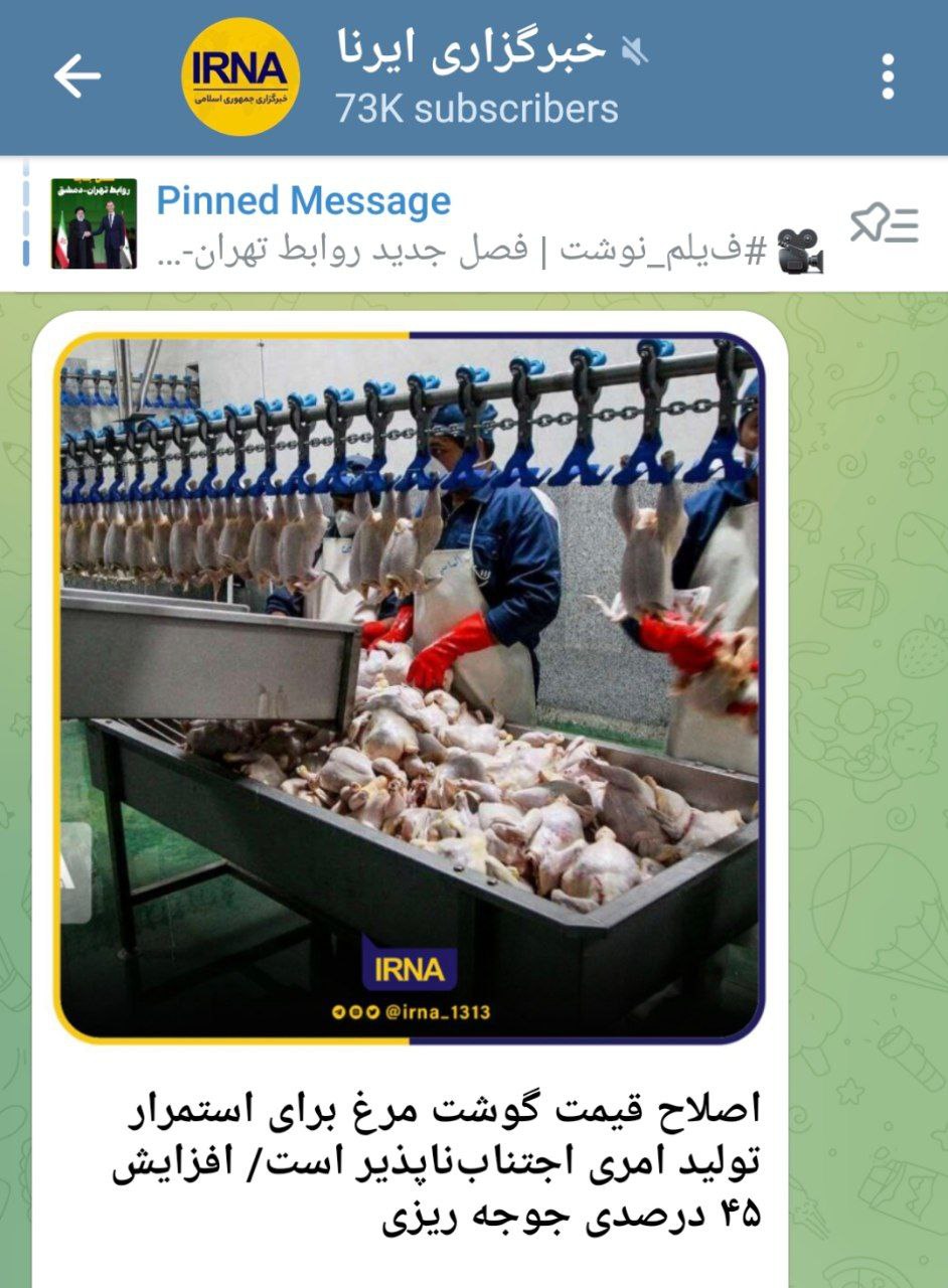 خشم کاربران از تیتر یک خبرگزاری درباره قیمت مرغ 