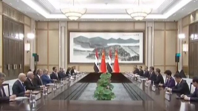 عکسی از دیدار بشار اسد با رئیس جمهور چین