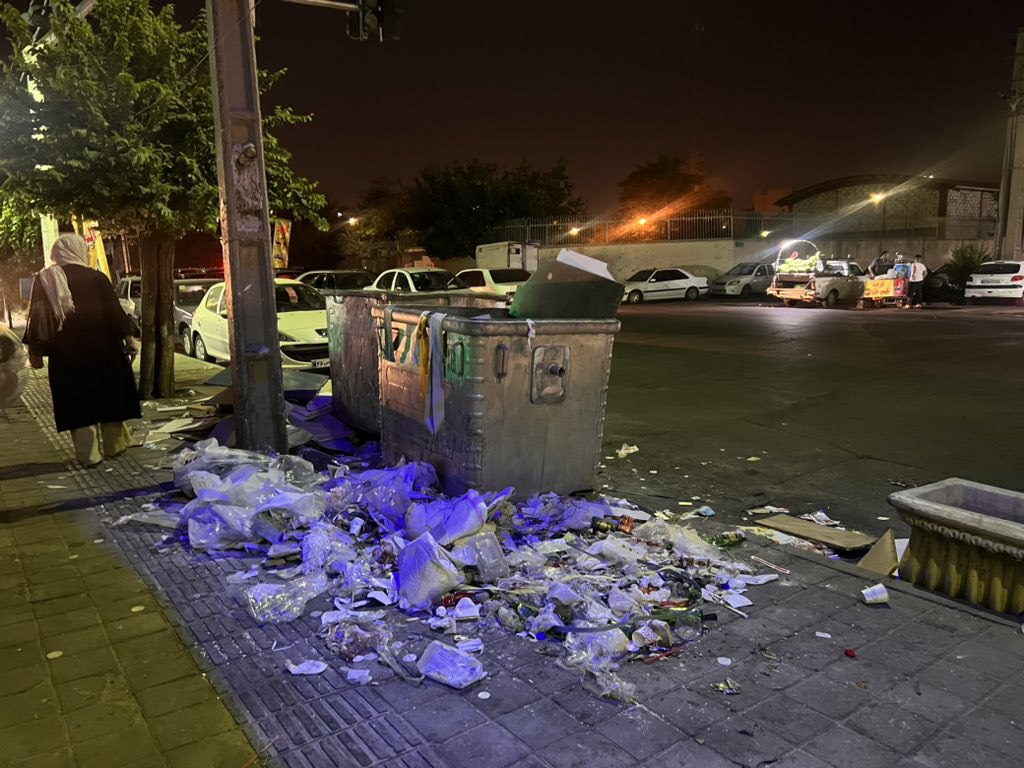 تصاویری که از سطل آشغال های تهران، سوژه شد