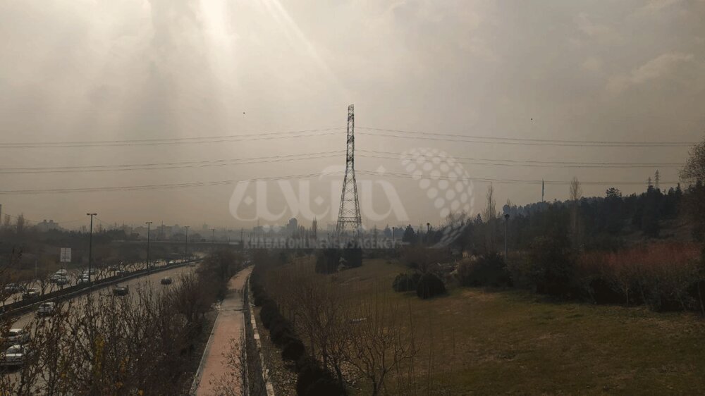 آلودگی هوای تهران از نمای پارک پردیسان