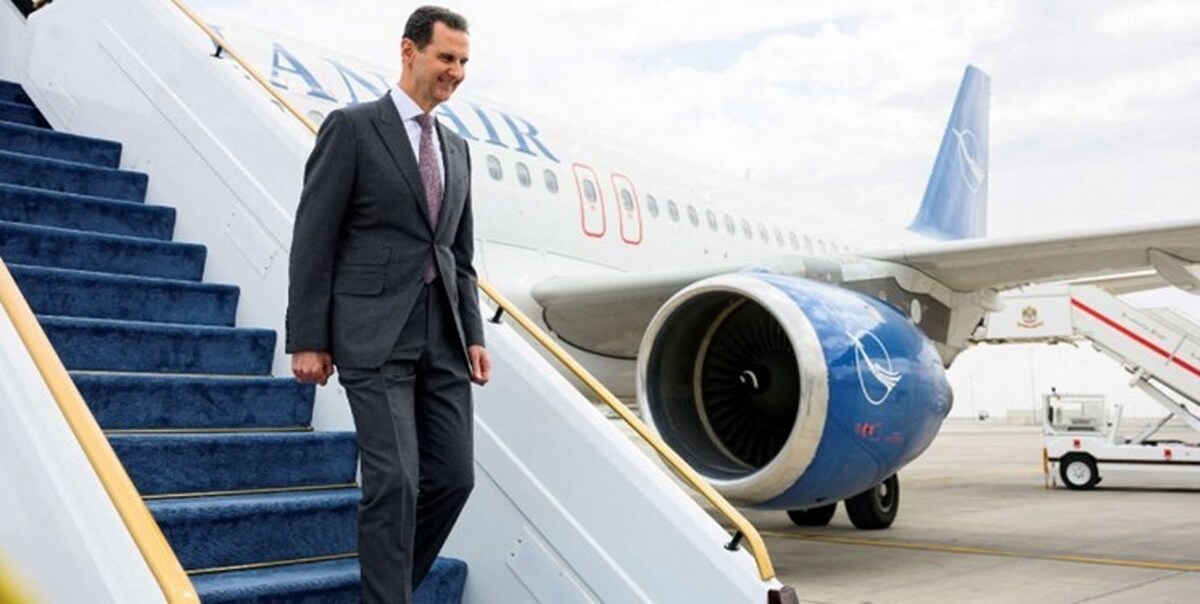 لحظه ورود بشار اسد به عربستان و استقبال گرم سعودی‌ها