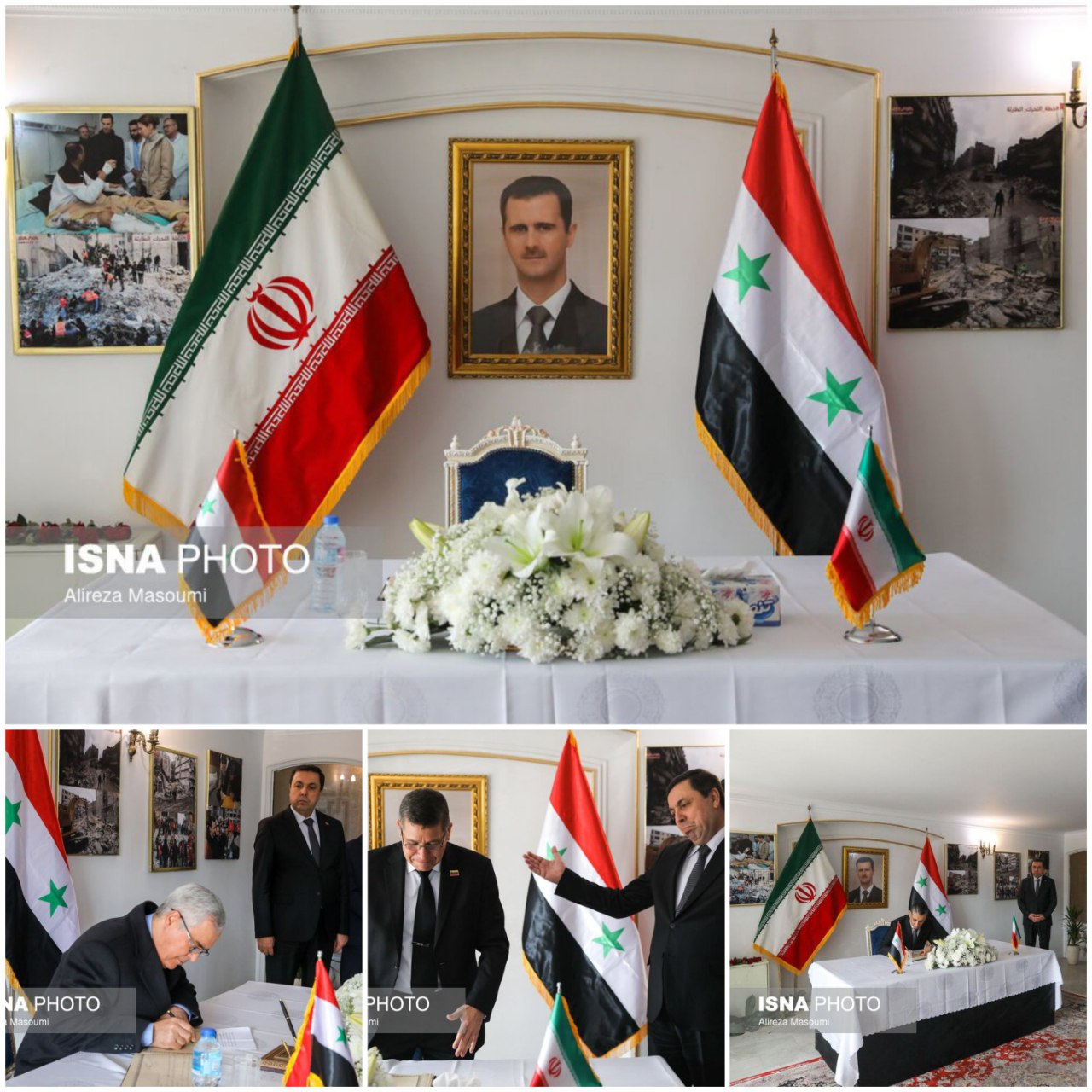 تصاویرِ اقدام بحث‌برانگیزِ سفارت سوریه در تهران
