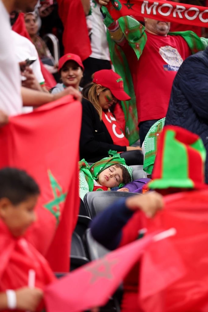 تصاویر هواداران مراکش و فرانسه در استادیوم