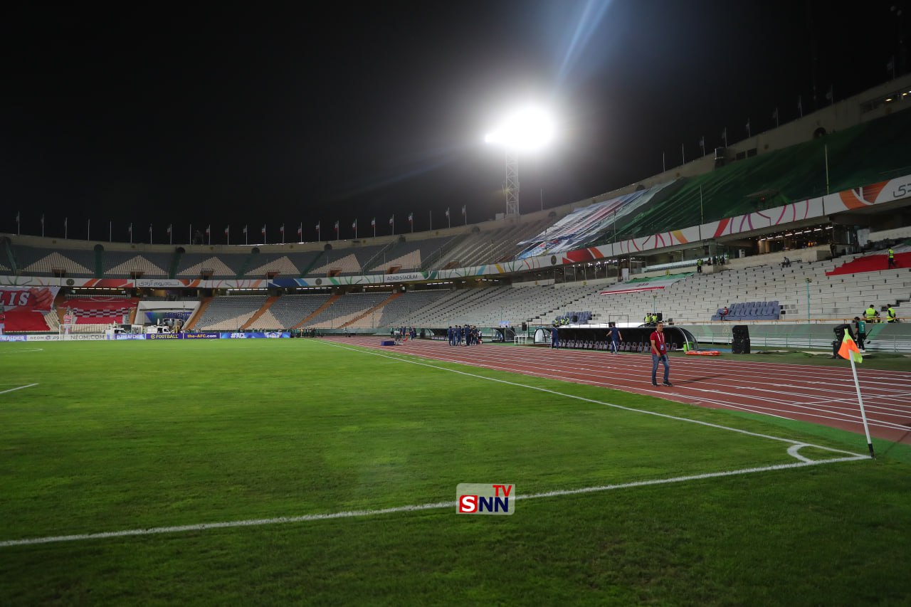 تصاویر آبروبر از وضعیت چمن استادیوم آزادی