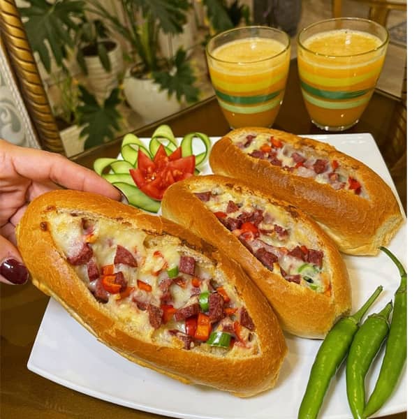 طرز تهیه باگت شکم‌پر؛ صبحانه سریع و آسان