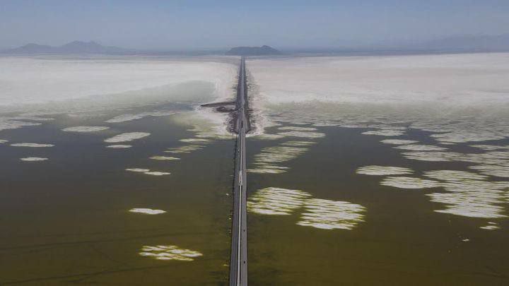 تصاویری از وضعیت امروز دریاچه ارومیه