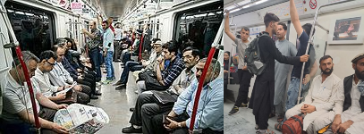 عکسی که از چالش 10 سالگی در متروی تهران وایرال شد