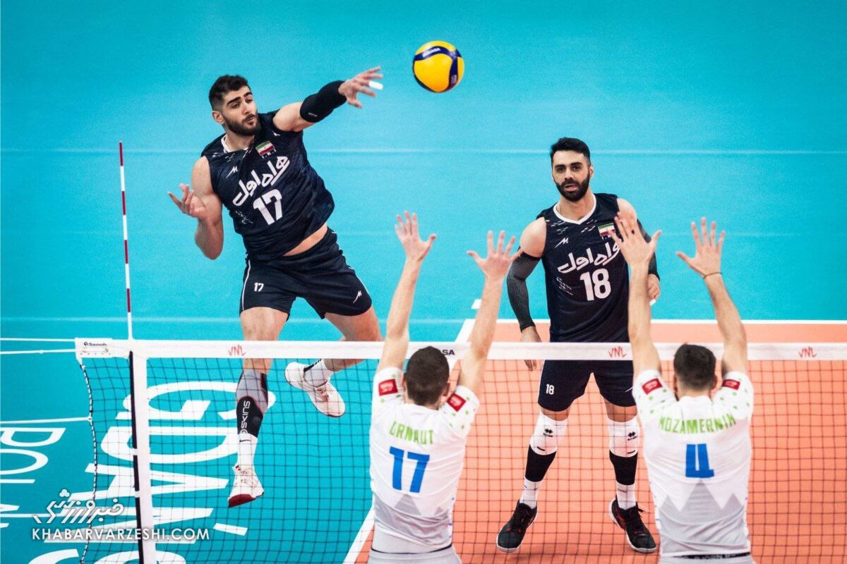 برد تیم‌ملی والیبال ایران، نفس اسلوونی را برید