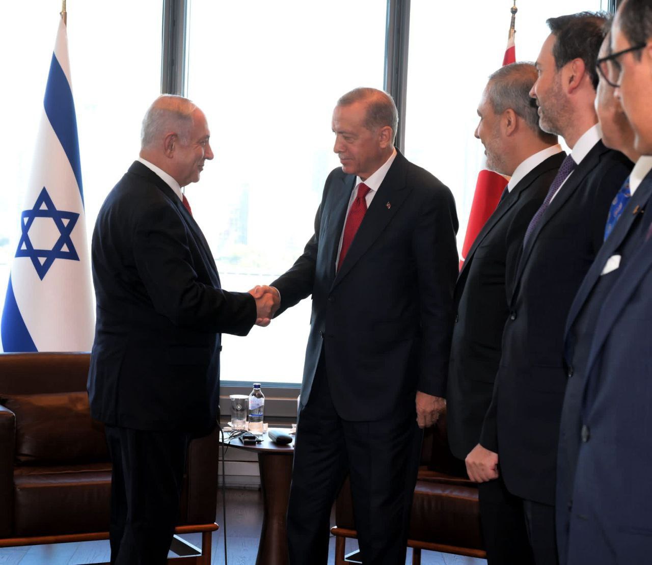 دیدار صمیمانه اردوغان و نتانیاهو در سازمان ملل