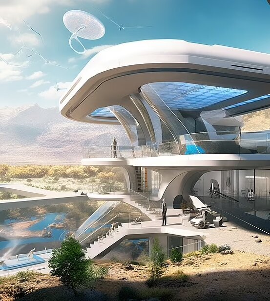 تصاویر هوش مصنوعی از طراحی خانه‌ها در ۲۰۵۰