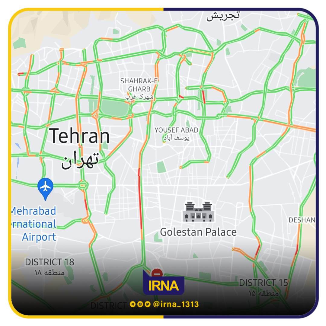 اتوبان‌های تهران پس از ترافیک سنگین امروز