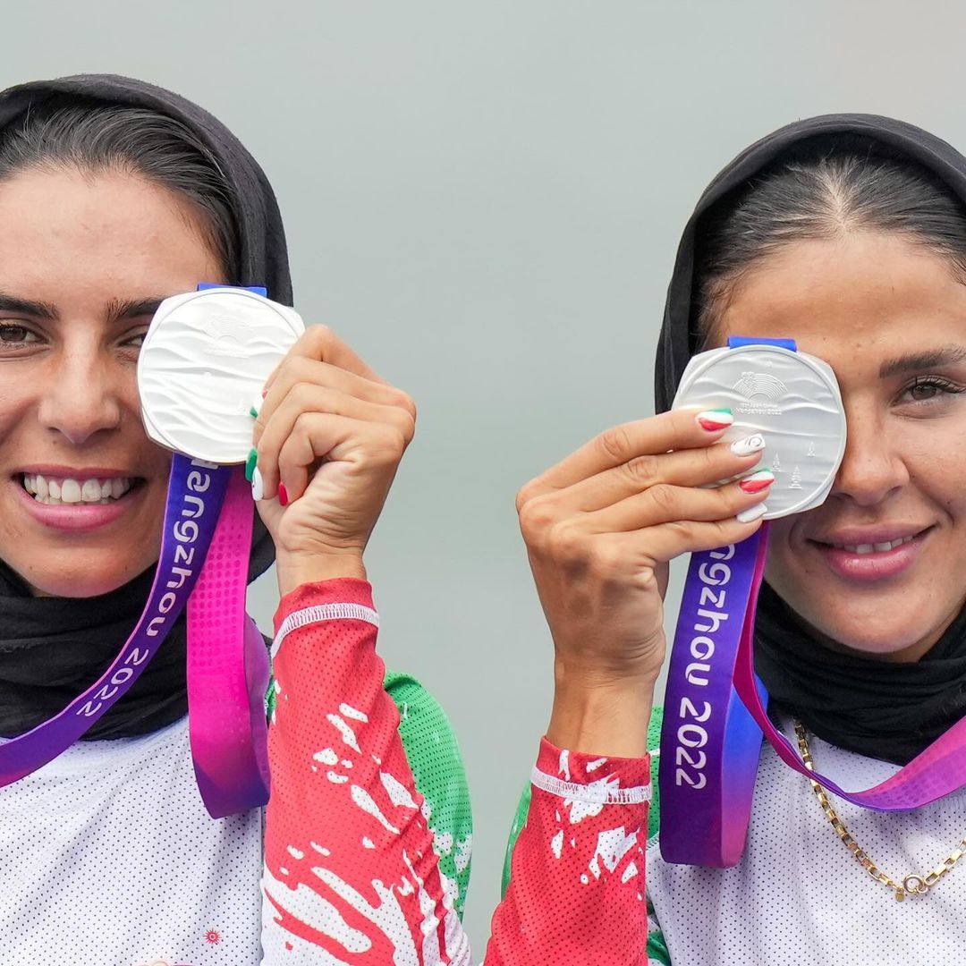حرکت جالب و هماهنگ دو ورزشکار زن ایرانی