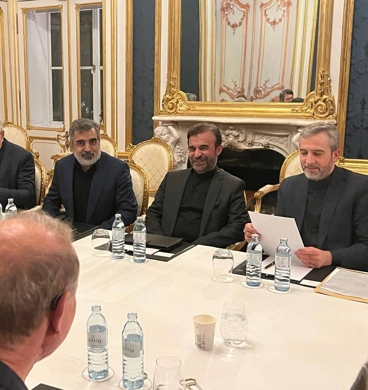 چهره‌های خندان نمایندگان ایران در مذاکرات وین