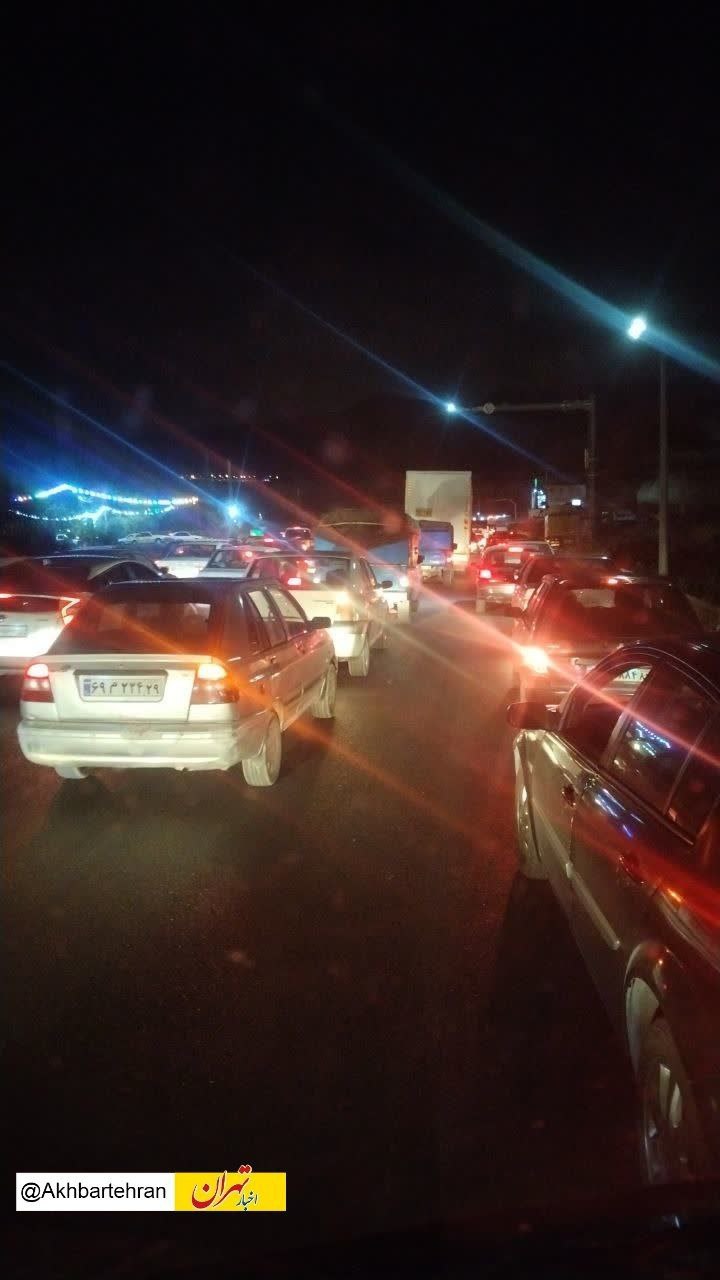 تصویری از ترافیک سنگین جاجرود به تهران