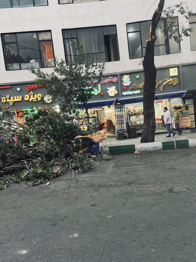 تصاویرِ پربازدید از خسارت طوفان مهیب در تهران