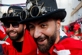 شور و حال هواداران مراکش و فرانسه قبل از بازی