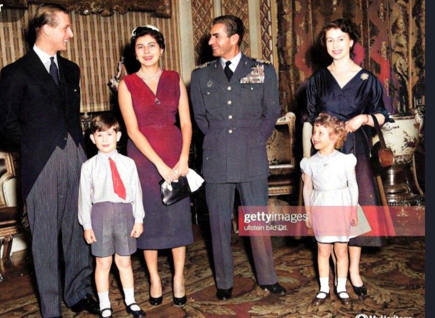 تصویر جالب از کودکی پادشاه بریتانیا در کنار محمدرضا پهلوی