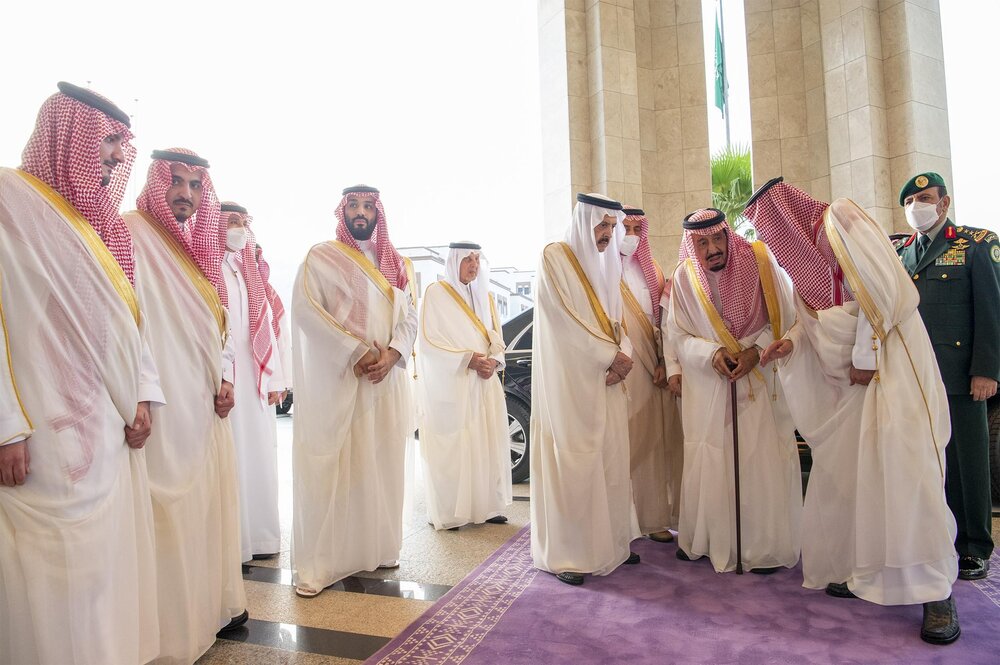 حضور پادشاه و ولیعهد عربستان در نماز عید فطر