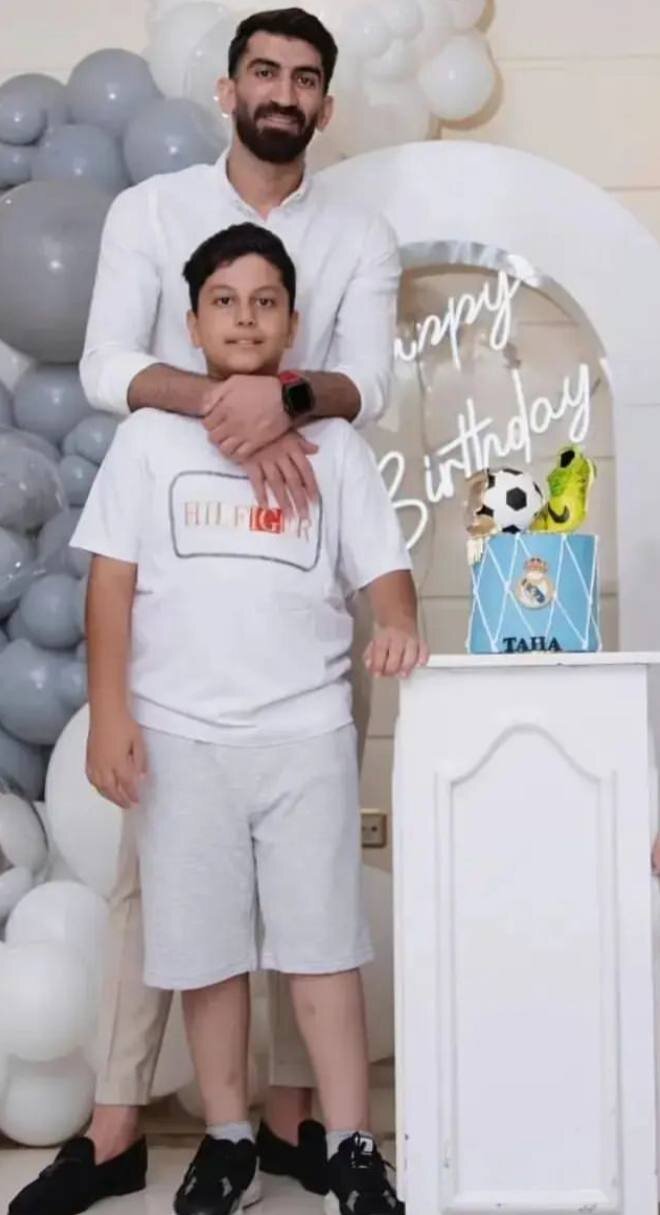 تصاویری جالب از جشن تولد بیرانوند در کنار دختر و پسرش