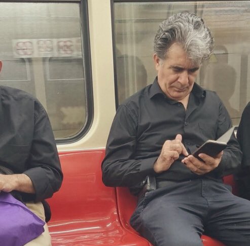 شباهت عجیب یک مسافر مترو به شجریان 