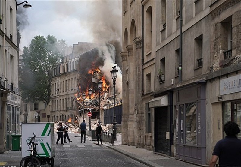 فیلم لحظه وقوع انفجار مهیب در پاریس