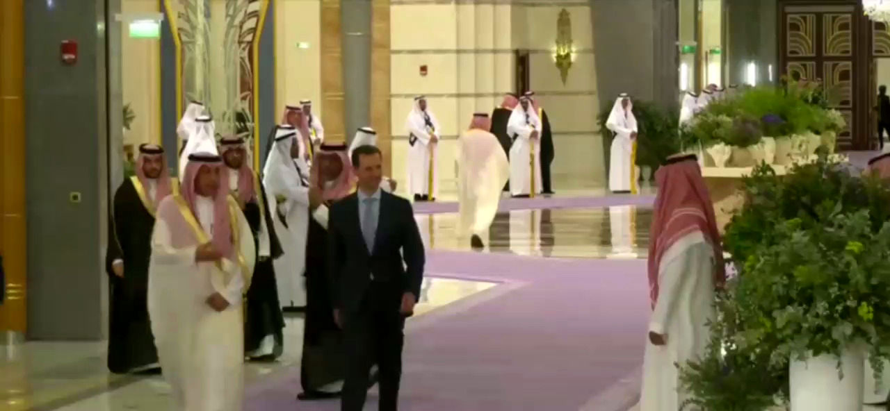  بشار اسد در آغوش بن سلمان در عربستان