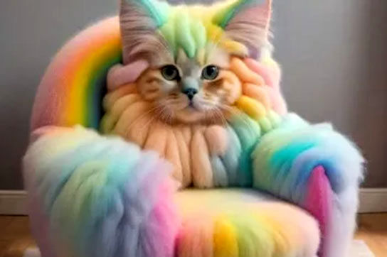 وقتی از روی گربه مبل می‌سازند انقدر زیبا میشه !