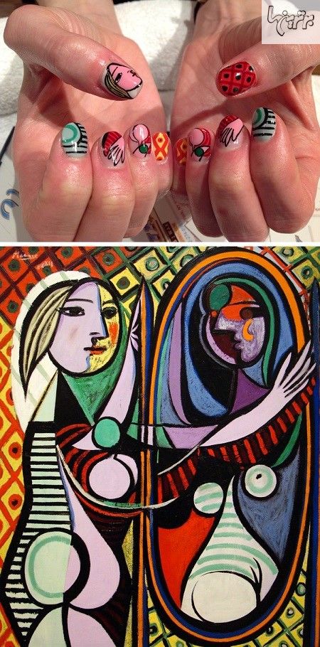 بازسازی نقاشی های مشهور روی ناخن