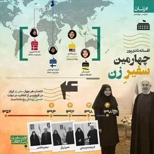 چهارمین سفیر زن جمهوری اسلامی انتخاب شد