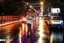 تصاویری از بارش باران تابستانی در تهران