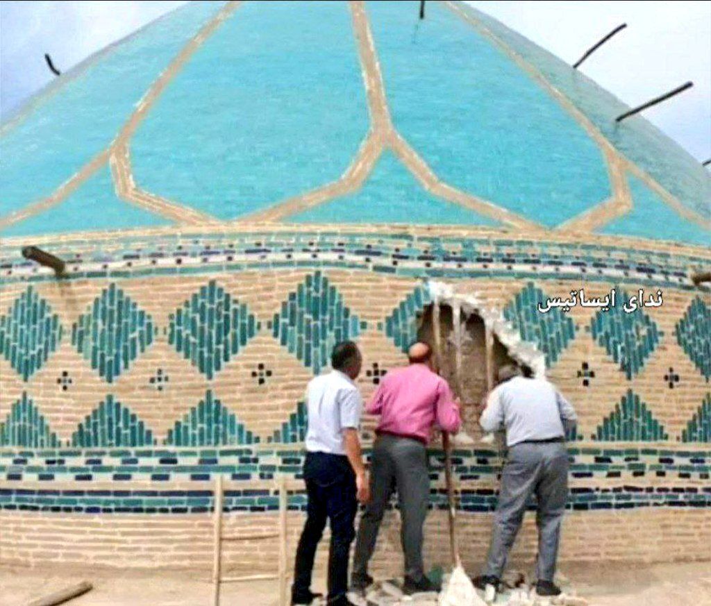  بخشی از گنبد مسجد امیر چخماق یزد فرو ریخت!
