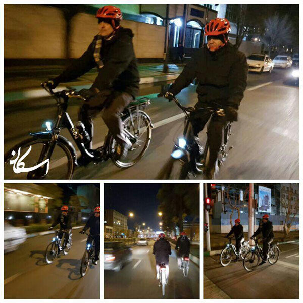 شهردار تهران با دوچرخه به خانه برگشت